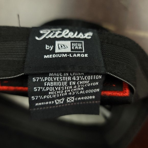 Titleist‎ FJ Pro V1 Logo Golf Baseball Cap Hat Black White Logo Medium-Large - Picture 4 of 6